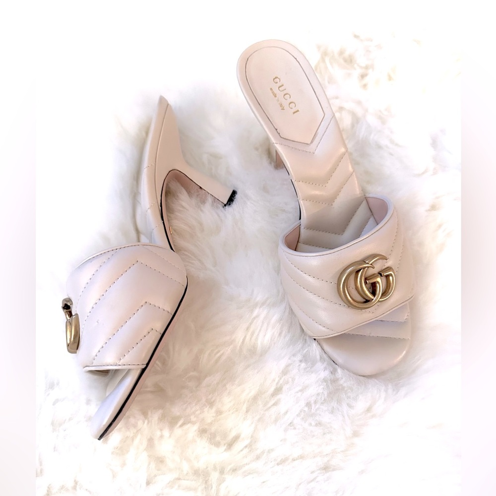 GUCCI Double G Slide Sandal - Cream